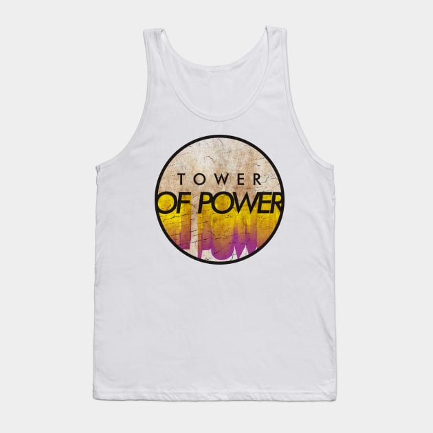 Tower of Power - VINTAGE YELLOW CIRCLE Tank Top by GLOBALARTWORD